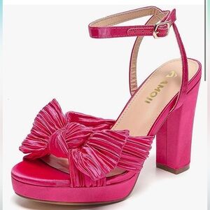 Amoji Women's Chunky Platform Heels size 37